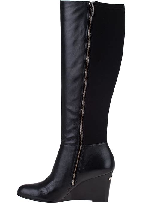 michael kors womens knee high boots|michael kors geller wedge bootie.